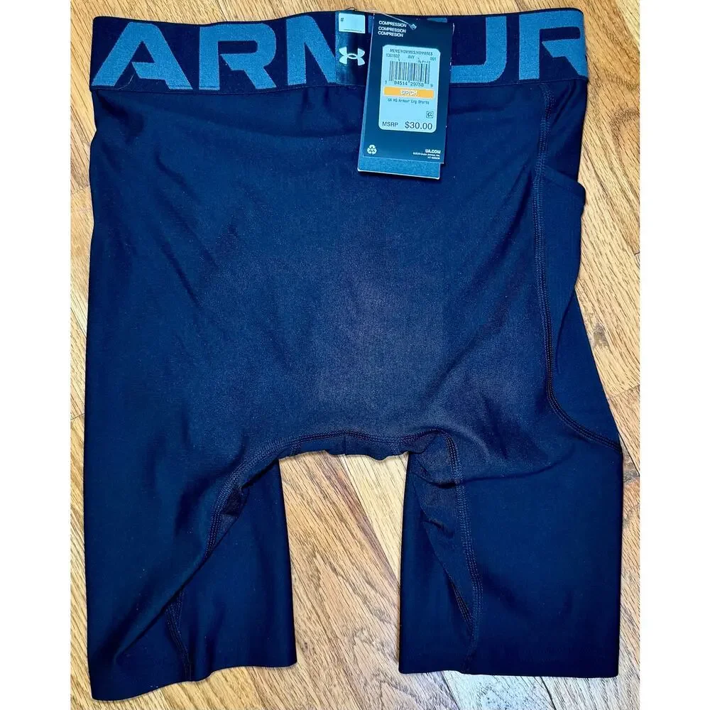 Under Armour HeatGear Compression Shorts Men’s Small Black NWT